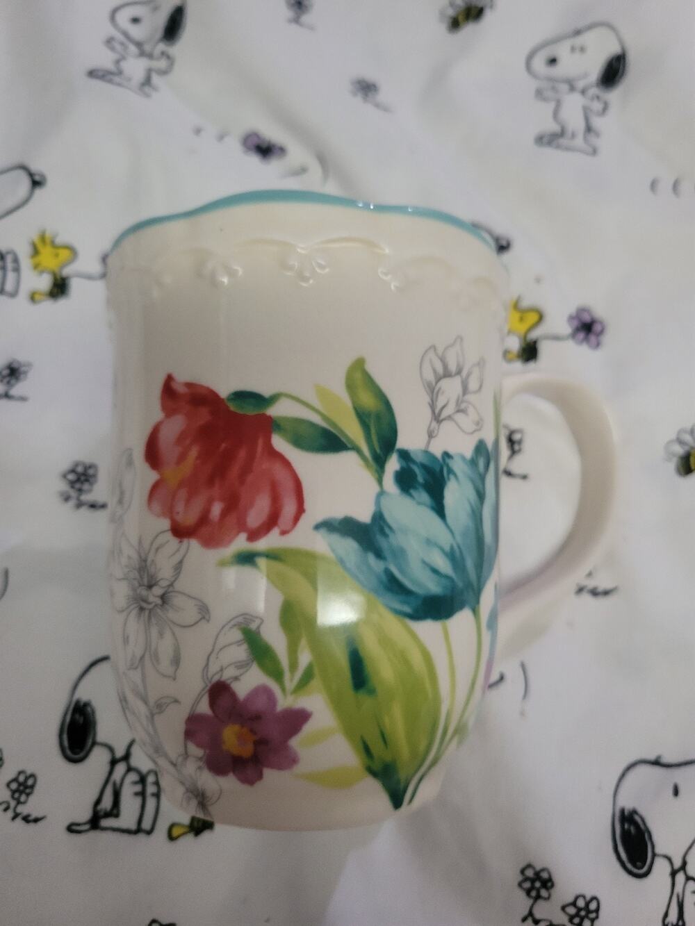 pioneer woman โblooming bouquetโ 18 oz coffee mug Stoneware Ree Drummond